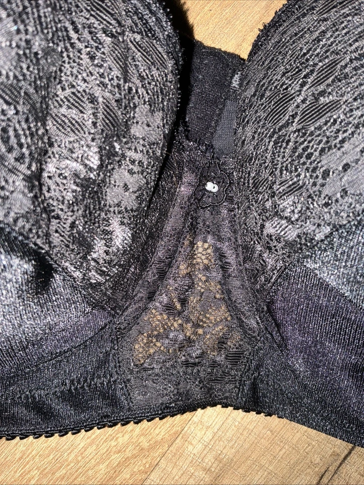 Sujetador Carnaval Cobertura Completa Encaje Sin Tirantes UW Negro Estilo 123, Talla 42C NUEVO + Correa Foto 4 de 4