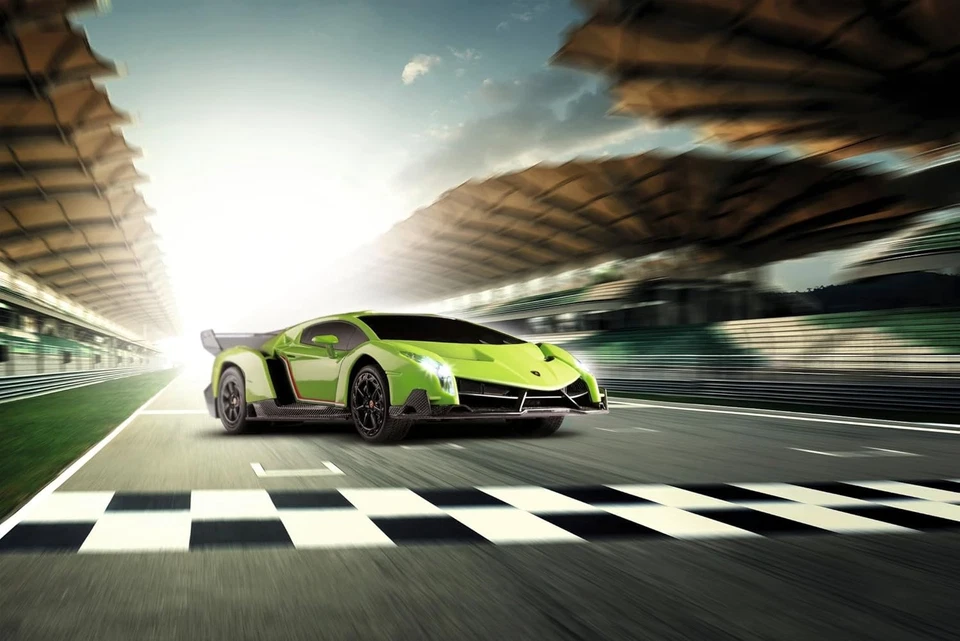 Carson 500404308 1:24 Lamborghini Veneno 2.4G 100% RTR Green Remote Control Car, - Image 2 of 4