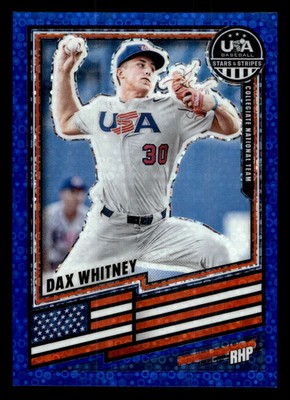 2026 Panini USA Baseball Stars & Stripes Prizm Dax Whitney Blue Disco Prizm /149