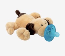 WUBBANUB Pacifier Brown Puppy Plush Toy - WN22294