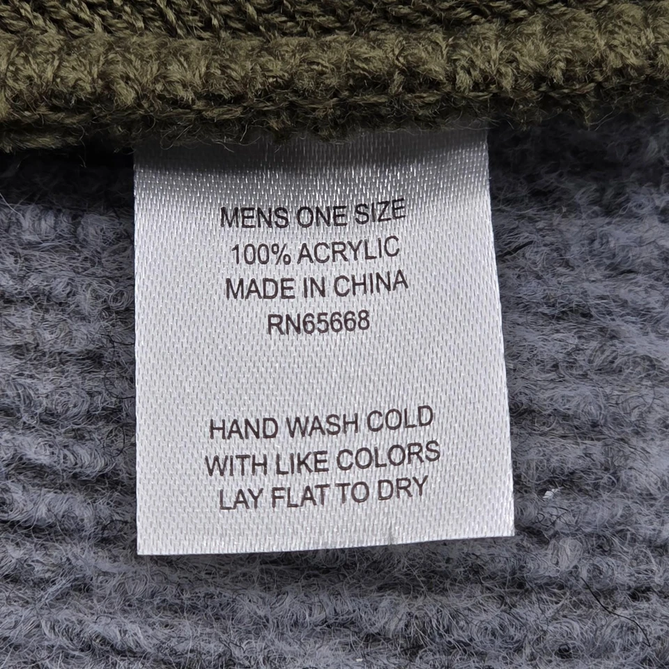 Gorro Mossy Oak Verde Oliva Tejido Puños Logo Parche Acrílico OSFM Hombres Caza Foto 3 de 3