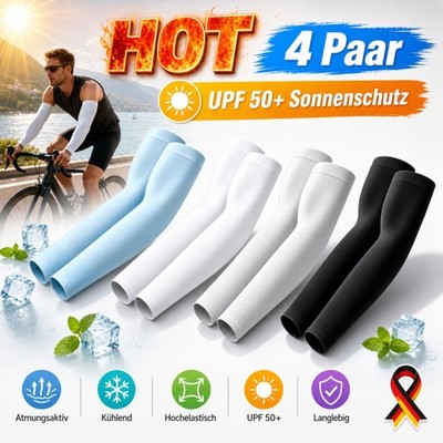 Set Kompressionsärmel Atmungsaktiv UPF Anti-Rutsch Sport für Damen und Herren
