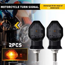 LED Motorcycle Mini Turn Signal Indicator Amber Blinker For Light Honda Kawasaki
