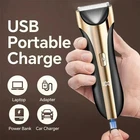 Electric Hair Clipper USB Rechargeable Beard Trimmer for Men Body Hair Grooming 