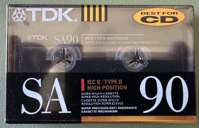 TDK SA90 Blank Cassette Tape 90min High Bias Type II