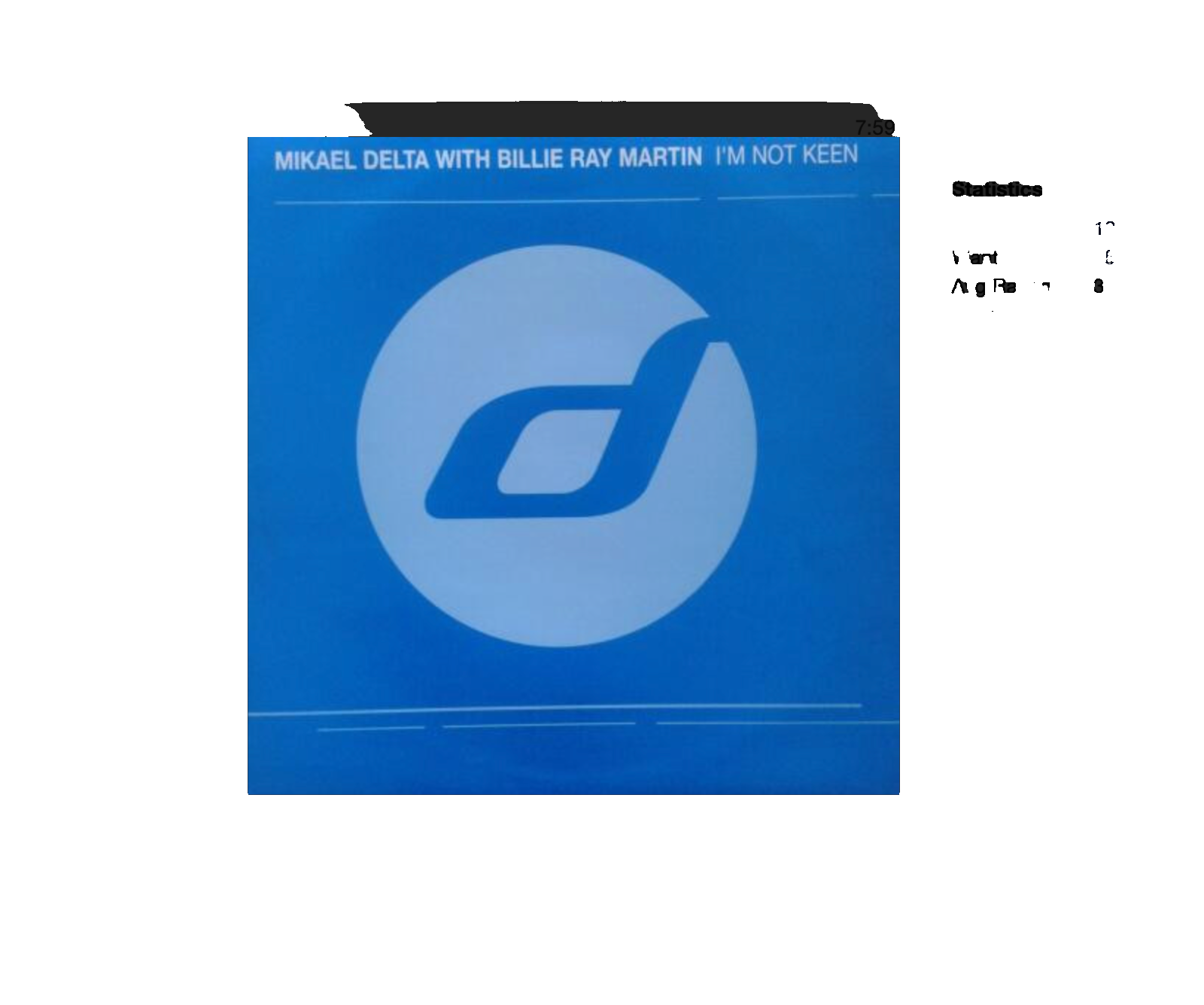 Mikael Delta With Billie Ray Martin – I'm Not Keen 12"" Vinyl