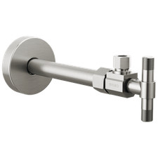 Delta BT022205-NK Supply Stop Valve 3/8" Brass Luxe Nickel Single Handle