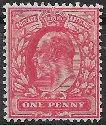 GB 1911 King Edward VII 1d Scarlett SG272 POSTFRISCH **