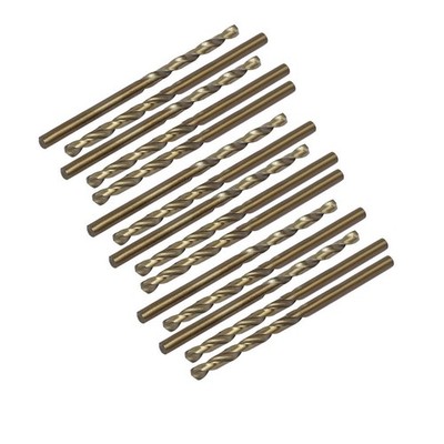 uxcell 3.3mm Drilling Dia HSS Cobalt Metric Spiral M35 Co D3.3*L65 15pcs 