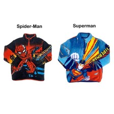 Licensed Character Boys Quarter Zip Sherpa Pullover with Side Seam Pockets