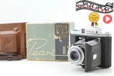 [MINT w/case]Konica Pearl II Rangefinder Film Camera Hexar 75mm f/4.5 From JAPAN