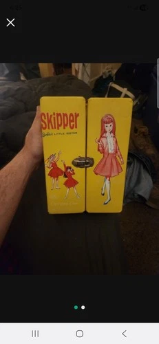 Mattel Vintage Skipper Barbie Doll 9" with Carrying Case & Accessories 1960s