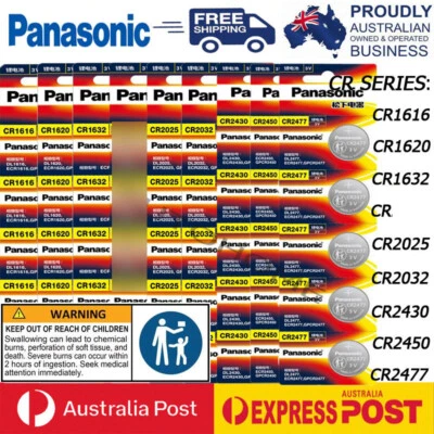 Panasonic CR2032 CR2430 CR2450 CR2477 CR1620 CR1632 CR2330  Li Button Battery 3V - image 1 of 3