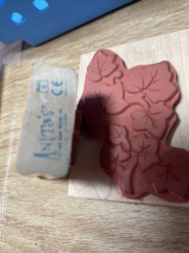 3 Rubber stamp leaf lot wood Block stamps Stampede Anita’s crafts Scrapbook - Picture 3 of 4