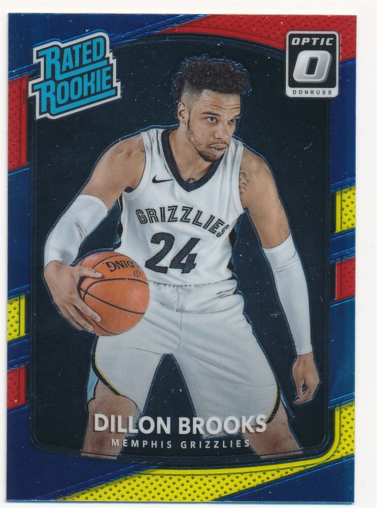 DILLON BROOKS 2017-18 DONRUSS OPTIC RATED ROOKIE RED YELLOW PRIZM #152 RC