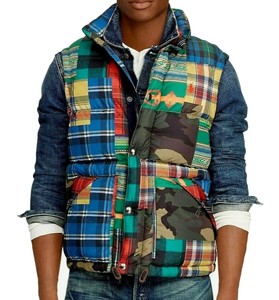 polo camo puffer vest