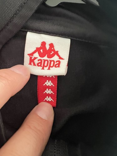 KAPPA Track Jacket Youth Girls Medium Black Pink Zip Front Athleisure Sportswear - Picture 3 of 5
