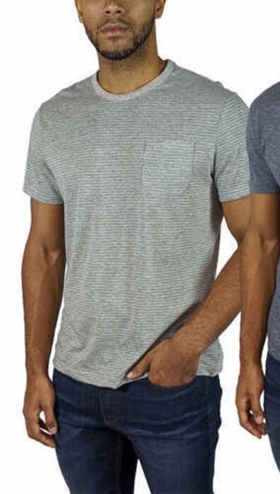 Мужские льняные трехслойные рубашки JACHS New York с коротким рукавом и круглым вырезом лодочкой