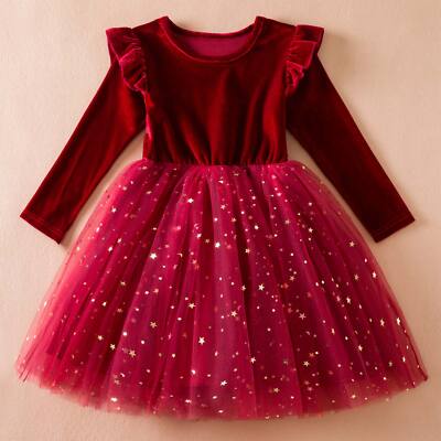 white christmas dresses Moo-y Christmas Organic Cotton Christmas Dress for Kids main image 1