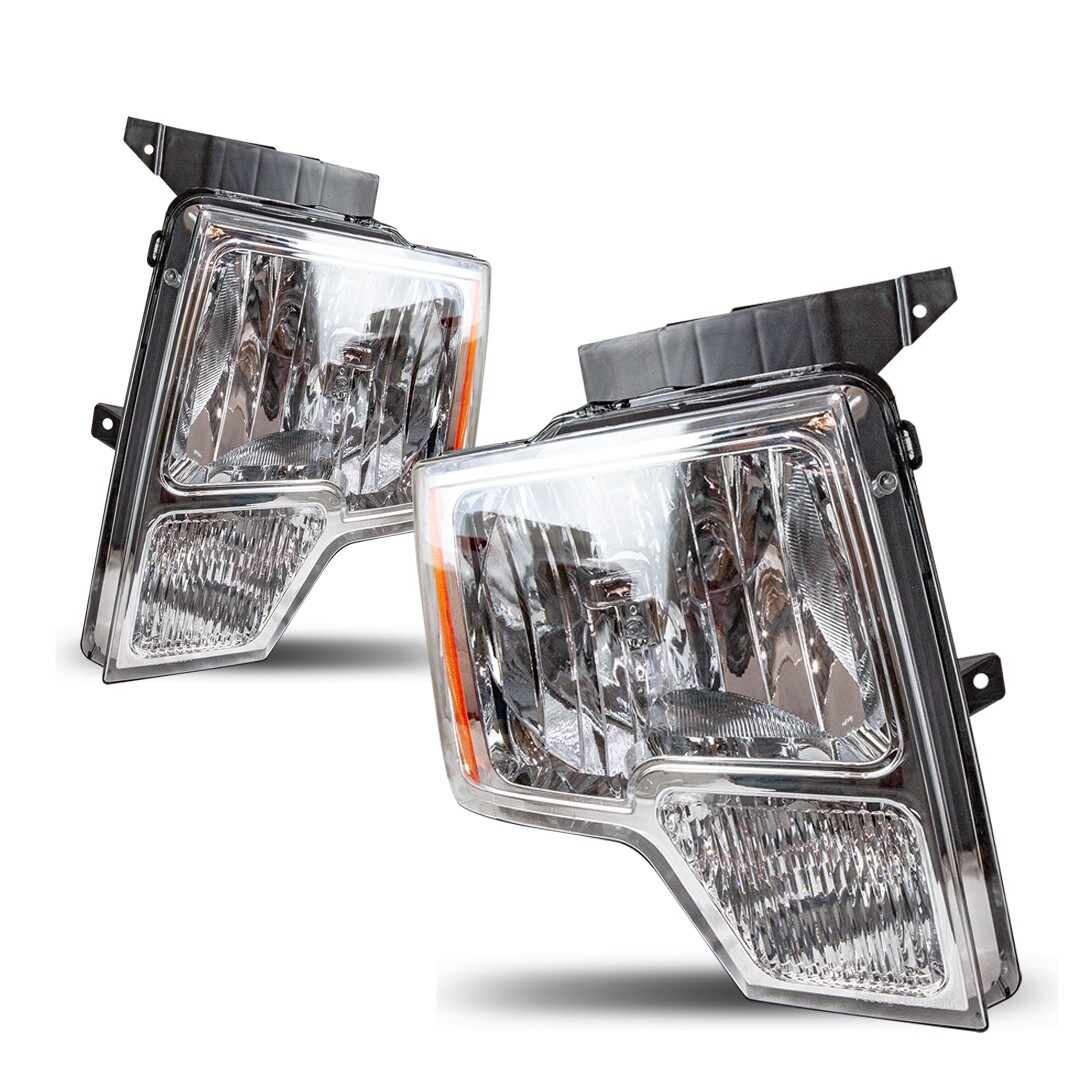 20092014 For Ford F150 Clear Lens Headlights Pair Head Lamps eBay