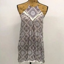 Moon River By Anthropologie Boho Paisley Fringe Dress