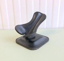SELTEN VINTAGE DERESO GERMANY SCHWARZ LEDER PFEIFE DISPLAY STÄNDER HALTER NOS ATEMBERAUBEND