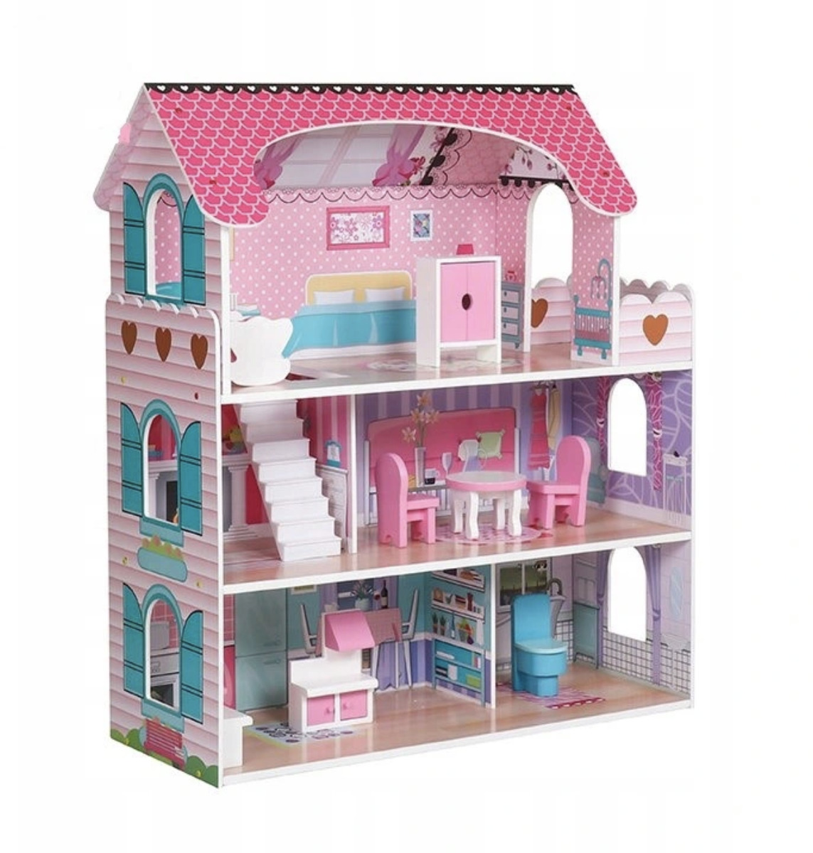 Wooden Doll House, Doll Houses & Accessories