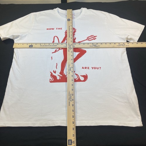 LUCKY BRAND HOW THE HELL ARE YOU? DEVIL PIN UP GIRL TEE T SHIRT Mens XXL - Picture 4 of 4