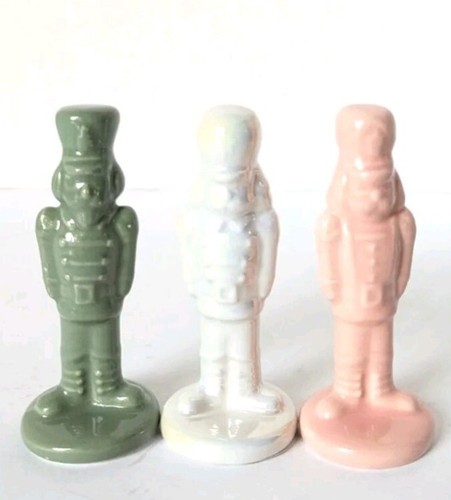 Target Bullseye Nutcracker Mini Set Pastel Christmas Pink White Green - Picture 2 of 4