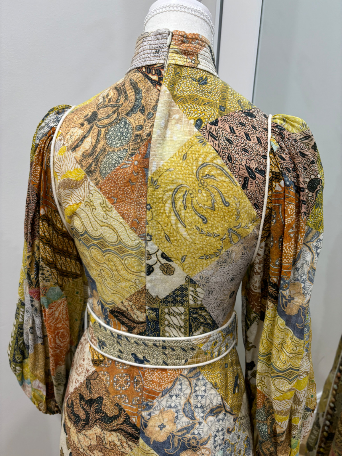 ZIMMERMANN BRIGHTSIDE PATCHWORK LINEN DRESS. Size… - image 8