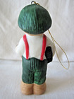 Vintage 3” Ornament Christmas Around The World Christmas Little Boy Holding Bear — photo 5