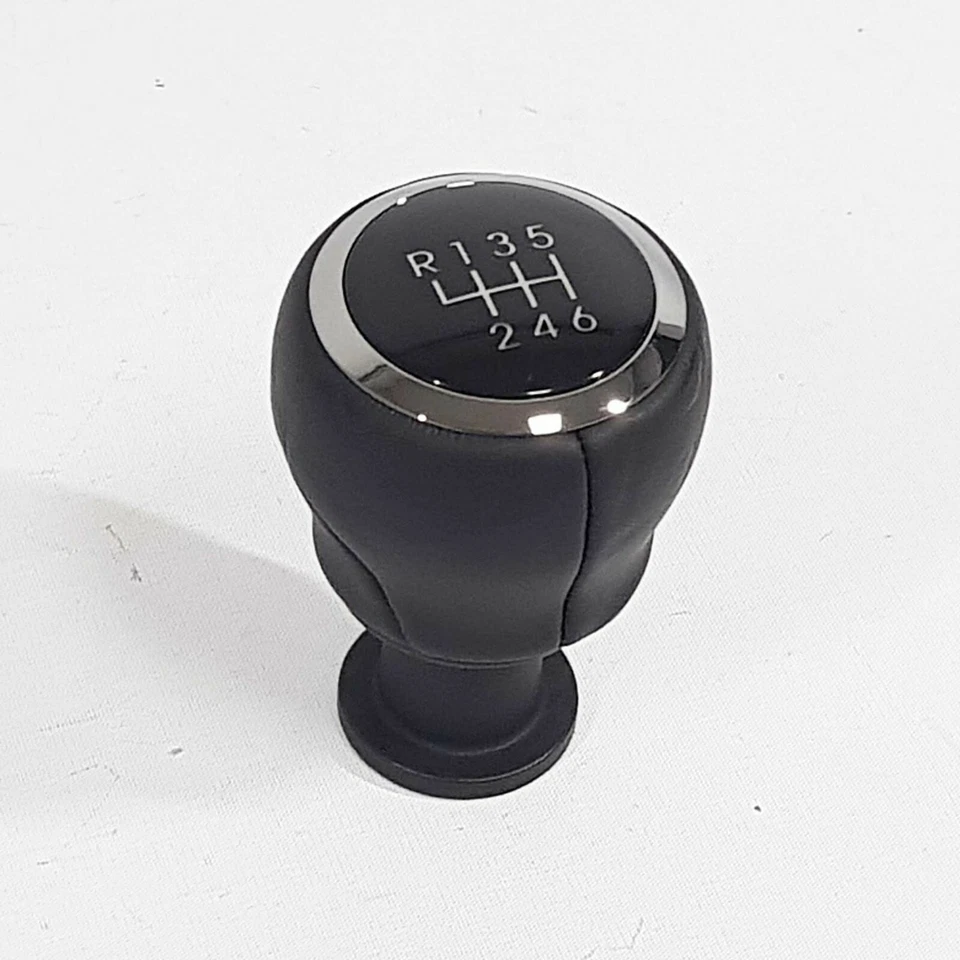 Perilla de palanca de cambios MT de cuero genuino de 6 velocidades para Hyundda Genesis cupé 10-12 Foto 3 de 4