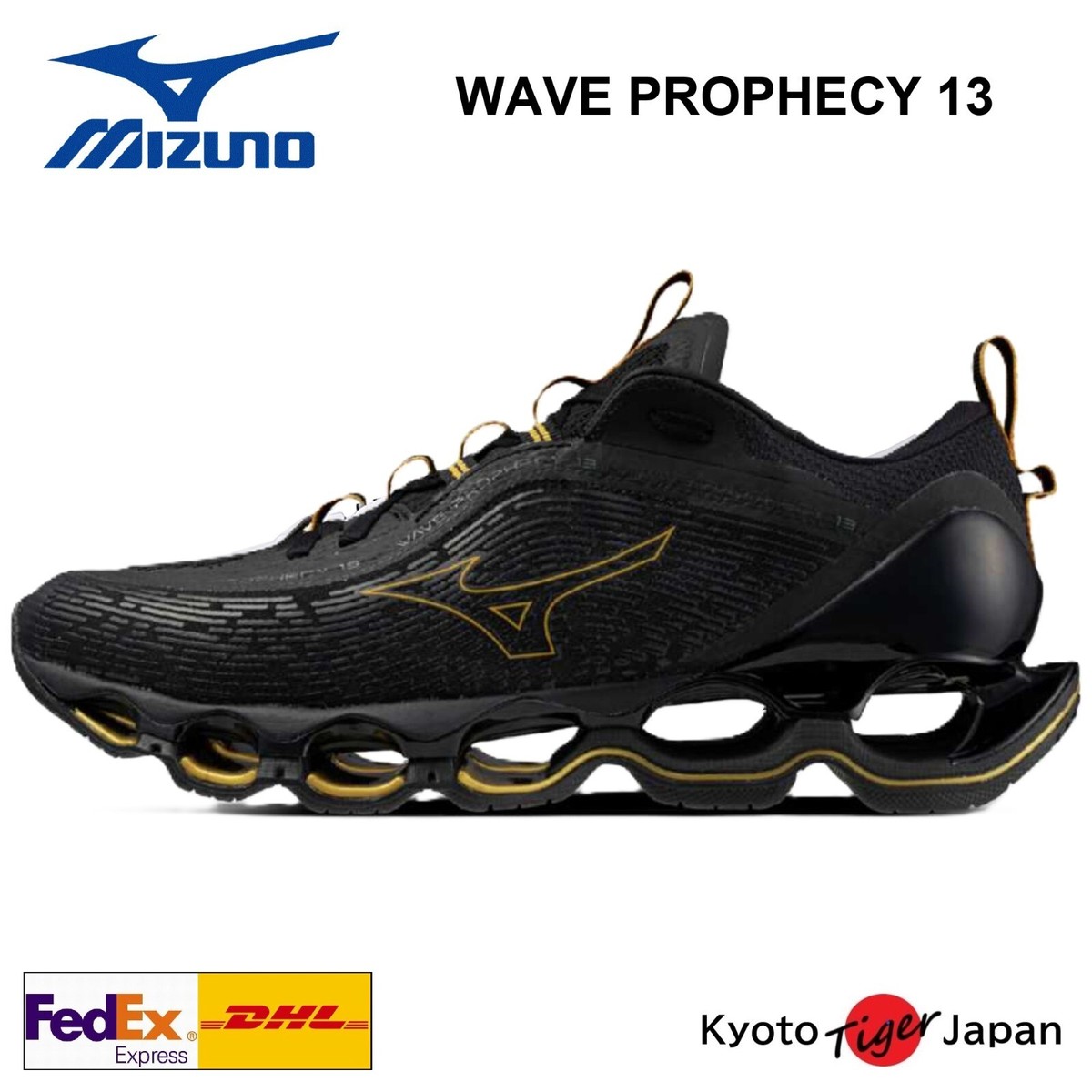 MIZUNO WAVE PROPHECY 13 Black/Gold J1GC2451-32 [Unisex] High