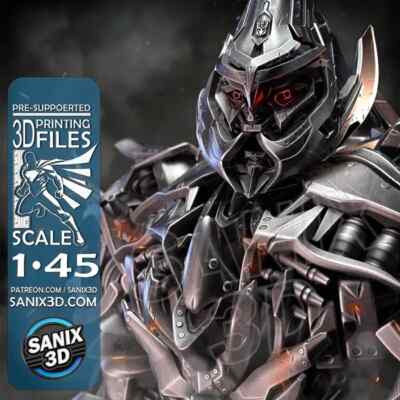 Megatron, Transformers, 1/4-1/24, Figur, Unbemalt, 3D-Druck, Statue, Sanix3D
