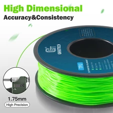 1KG Solid Color TPU Green Geeetech TPU Filaments 1.75mm Flexible 3D Filaments