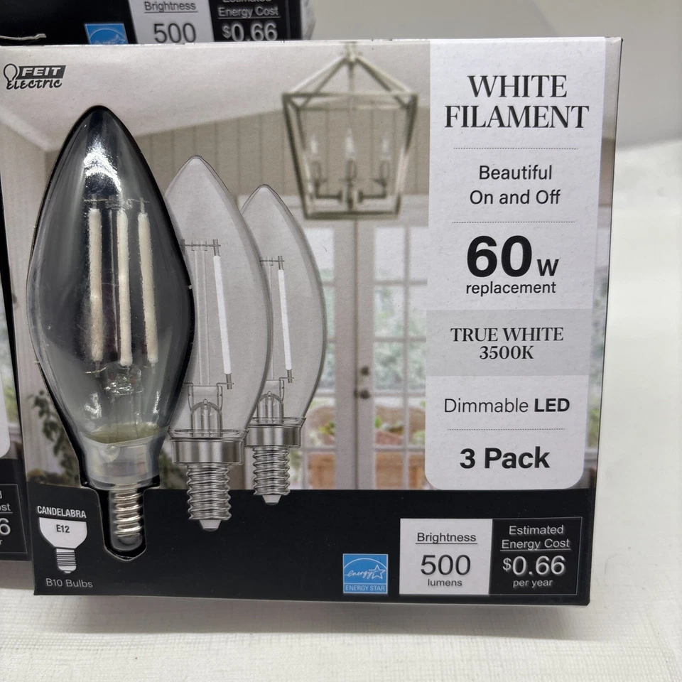 9 X Feit Electric B10 E12 LED Light Bulb CTC60935CAWFHD3 (B18 - Image 2 of 4