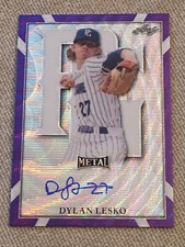 DYLAN LESKO 2021 Leaf Perfect Game Purple Wave Autograph #1/8 S.D. PADRES
