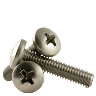 M3-0.50 x 12 mm Pan Head Phil Machine Screw, 304 Stainless, DIN 7985, FT, 250 Pk