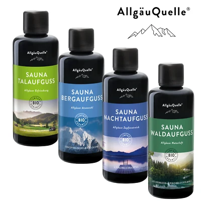 Bio Sauna Aufguss Konzentrat von Allgäuquelle - Eukalyptus,Latschenkiefer, Zirbe