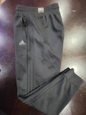adidas Women's Black on Black Reg Fit Tapered leg Track Pants Sz XL NWT