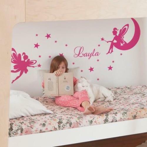 Fairy Wall Decal with Personalized Name - Bild 1 von 9