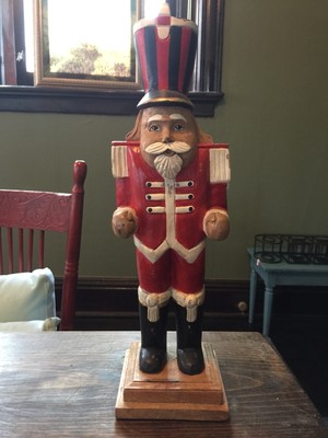 Pottery Barn Nutcracker Figurine Painted Wood Christmas New Ebay