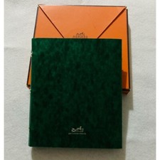 Authentic Hermes Vintage Bifold Photo Album Green Deadstock
