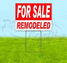 FOR SALE REMODELED 18x24 Yard Sign WITH STAKE Corrugated Bandit USA BUSINESS