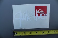 Quiksilver Surfboards Graffiti Red White QS Vintage Surfing STICKER Window DECAL