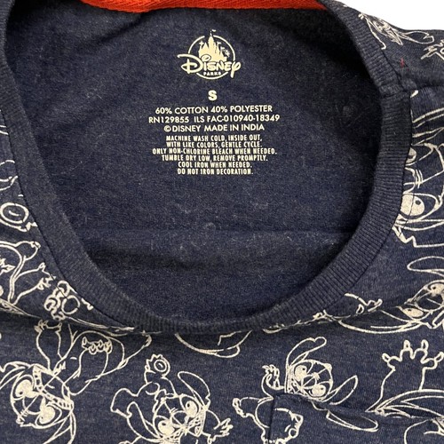 Lilo & Stitch Disney Parks Blue White Short Sleeve Graphic T Shirt Men's Small - Picture 2 of 3