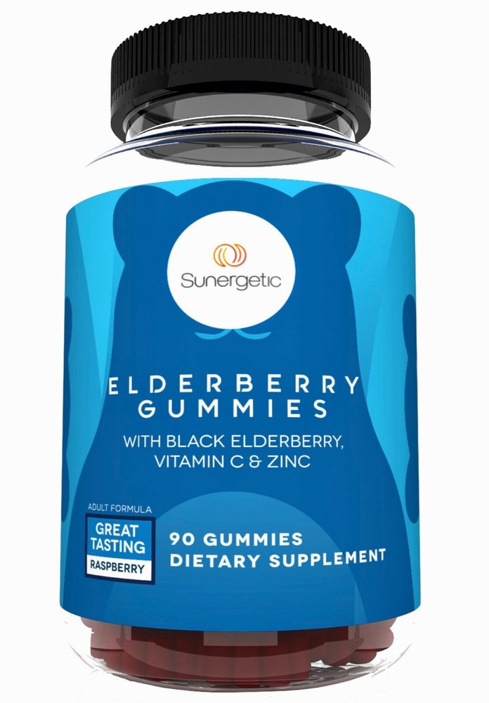 Sunergetic Premium Black Elderberry Gummies with Vitamin C & Zinc