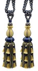 DÉCOPRO Large Elegant Tassel Tieback, Color# 1152 - Nautical Gold [Set of 2]