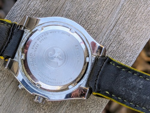 Seiko Kinetic Watch 5M42-0F19 Yellow Dial - Picture 6 of 12