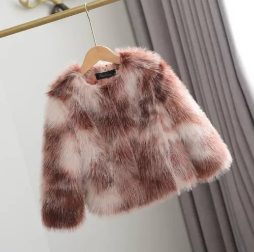 Winter Kids Faux Fur Baby Thick Parka Girl Warm Jacket Coat Outerwear Children - Picture 38 of 40